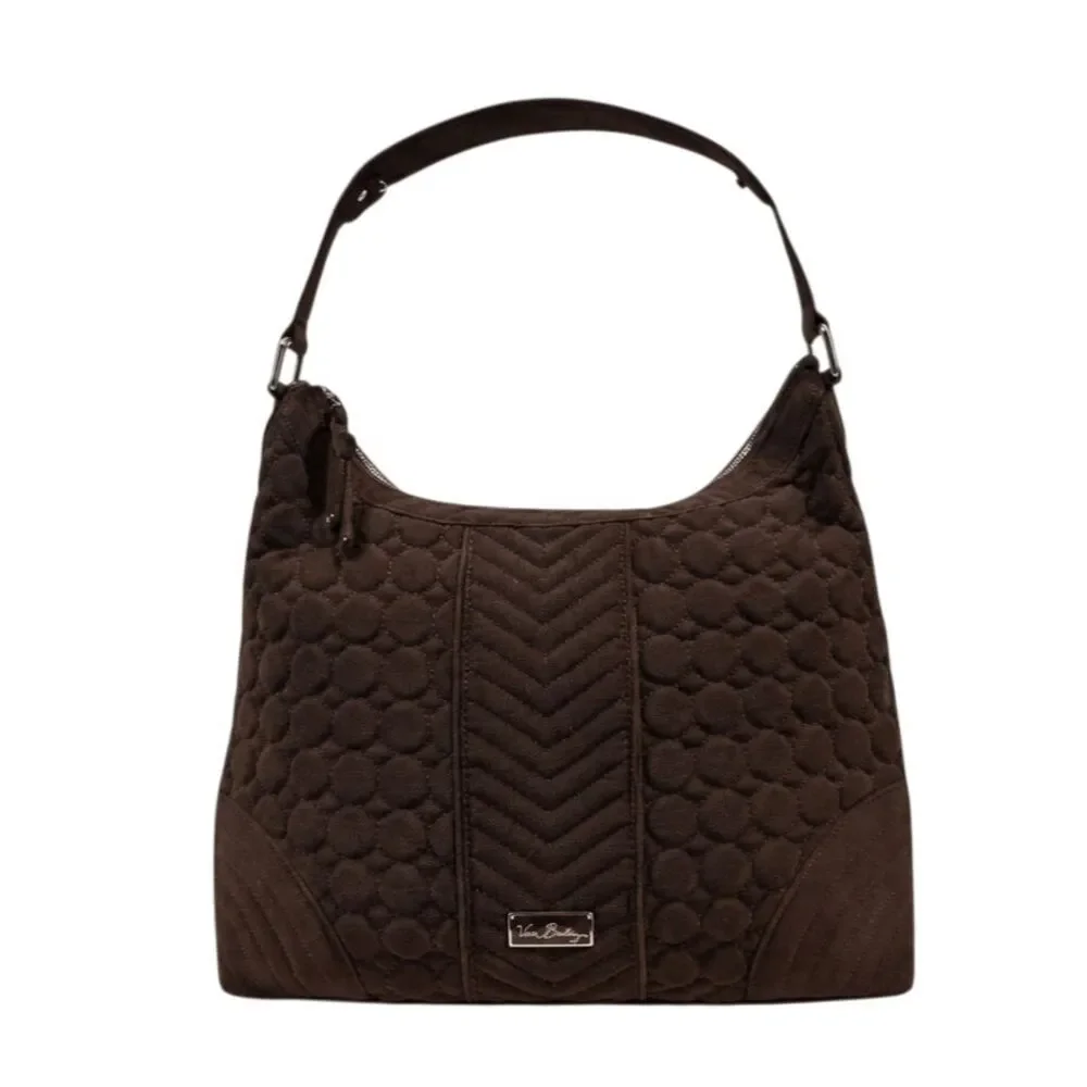 VERA BRADLEY Espresso Baroque Microfiber Hobo Bag